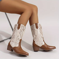 Bottines Santiag Femme Cowboy - Desert Rider Marron / 37
