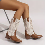 Bottines Santiag Femme Cowboy - Desert Rider Marron / 37