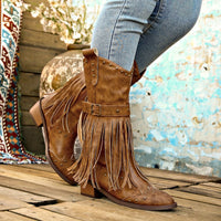 Bottines Santiag Femme Hautes Avec Franges - Rebel Cowgirl