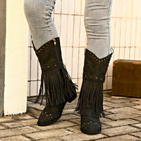 Bottines Santiag Femme Hautes Avec Franges - Rebel Cowgirl