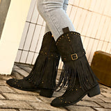 Bottines Santiag Femme Hautes Avec Franges - Rebel Cowgirl