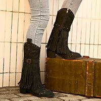 Bottines Santiag Femme Hautes Avec Franges - Rebel Cowgirl