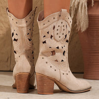 Bottines Santiag Femme Hautes Découpées - Dusty Road