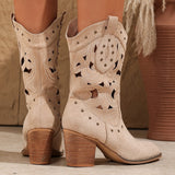 Bottines Santiag Femme Hautes Découpées - Dusty Road