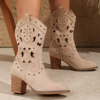 Bottines Santiag Femme Hautes Découpées - Dusty Road