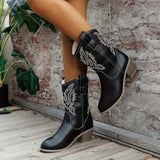 Bottines Santiag Femme Mi-Mollet Cosy - Outlaw Chic Noir / 35.5