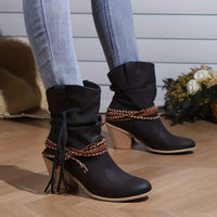 Bottines Santiag Femme Tressées - Western Glam